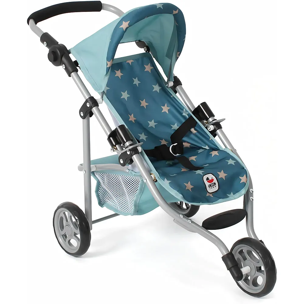 Bayer Chic 2000 Puppenbuggy Lola, Kinderwagen f�r Puppen bis ca. 50 cm Gr�sse, Jogging-Buggy, Puppenjogger, Puppenwagen, Sternchen