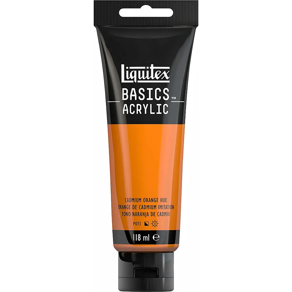 Liquitex Lqx Basics Acrylfarbe 118ml Tube Kadmiumorange Farbton
