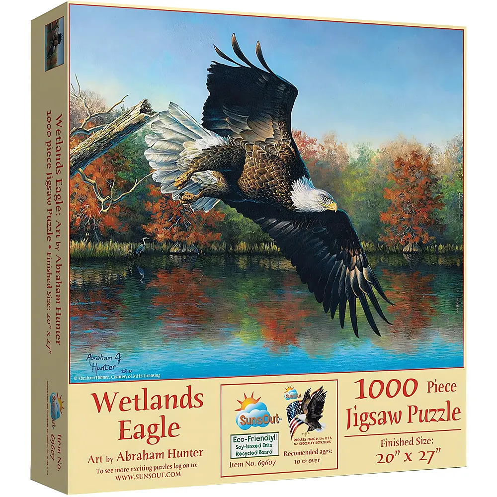 SunsOut Puzzle Abraham Hunter Wetlands Eagle - 1000 Teile