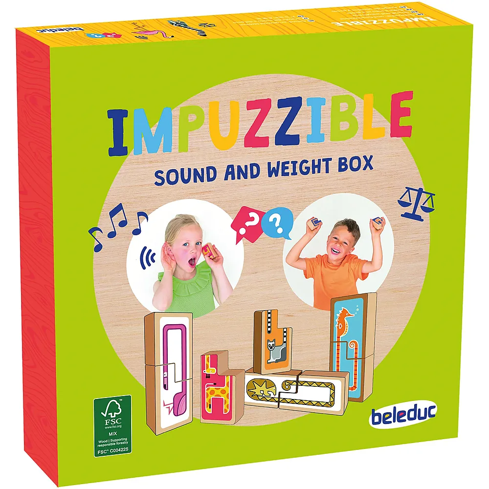 Beleduc Impuzzible 2 in 1 Sound and Weight Box