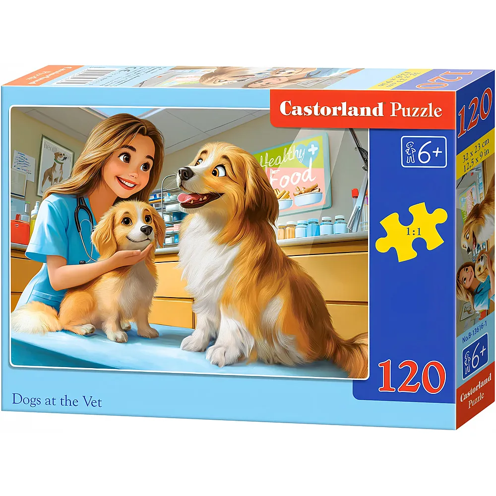 Castorland Puzzle Dogs at the Vet - 120 Teile
