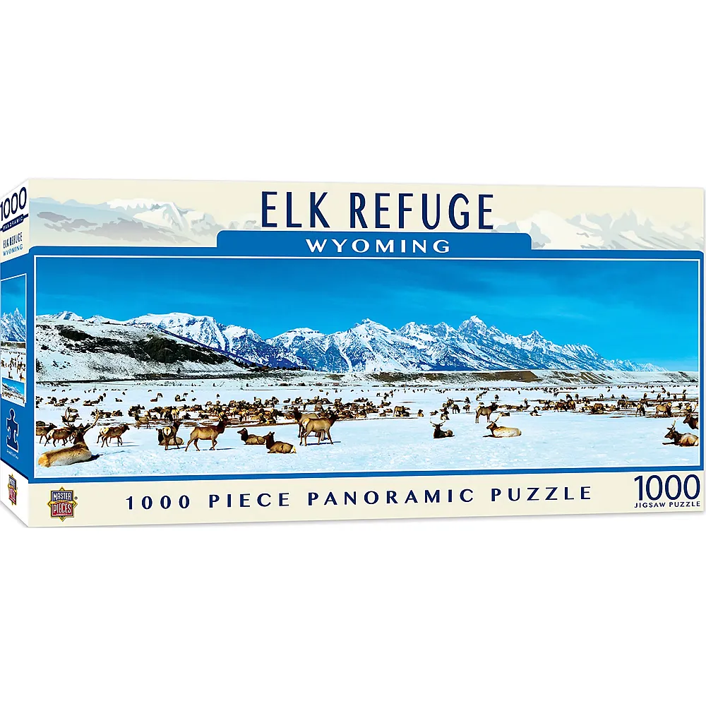Master Pieces Puzzle Panorama Elk Refuge, Wyoming 1000Teile