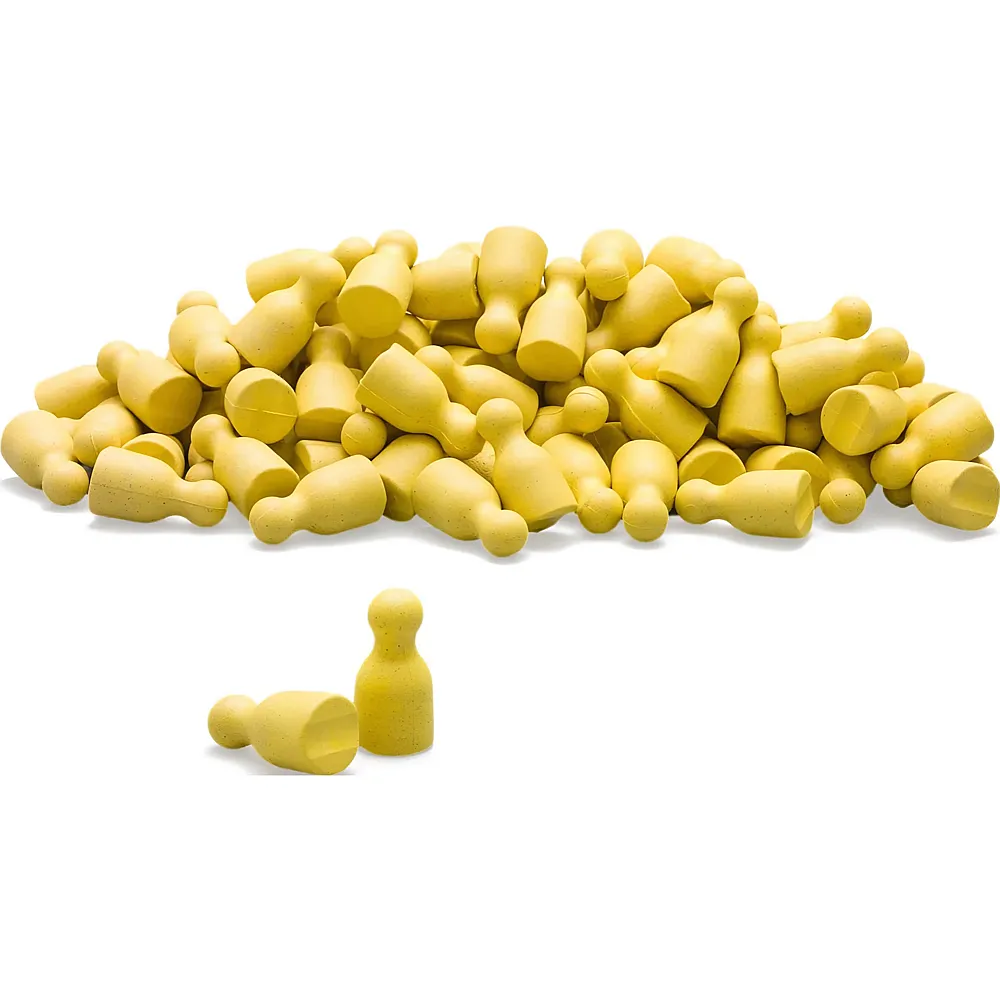 meinspielzeug - Wissner Spielfiguren / Halmakegeln Gelb - 100 Teile | Spielezubeh�r
