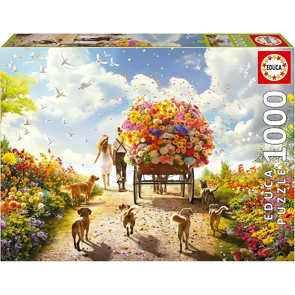 Educa Puzzle Blumenkutsche - 1000 Teile