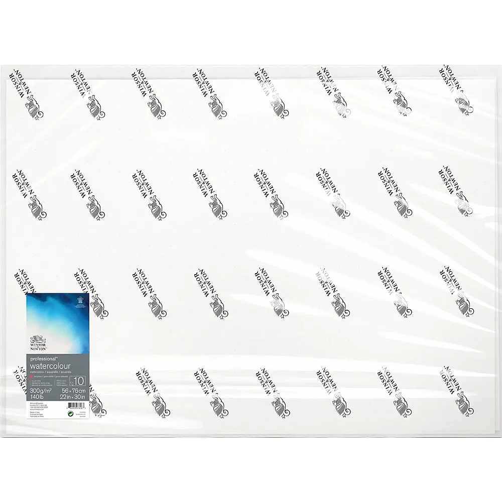 meinspielzeug - Winsor & Newton W&n Prof. Aquarellpapier Bogen Satiniert, 300g/m�, 56x76cm