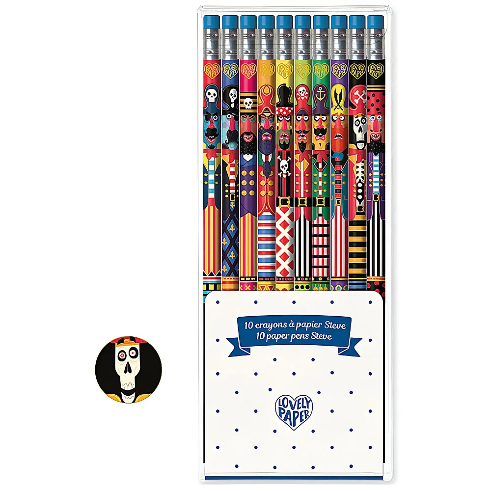 Djeco Kreativ Bleistifte Steve 10Teile | Farbe & Kreide