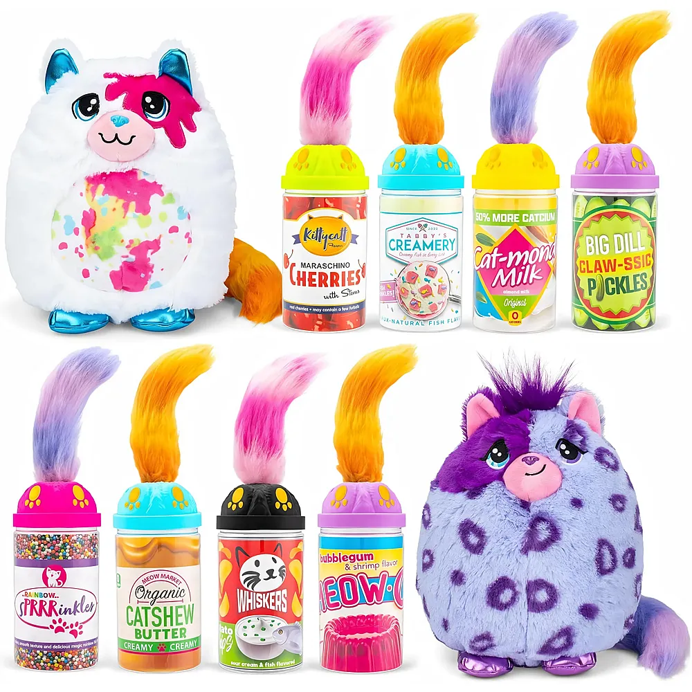 Basic Fun Misfittens Merkitties Fischglas-Welle 1 - Weiches & kuscheliges Pl�schtier, ideal f�r Jungen & M�dchen