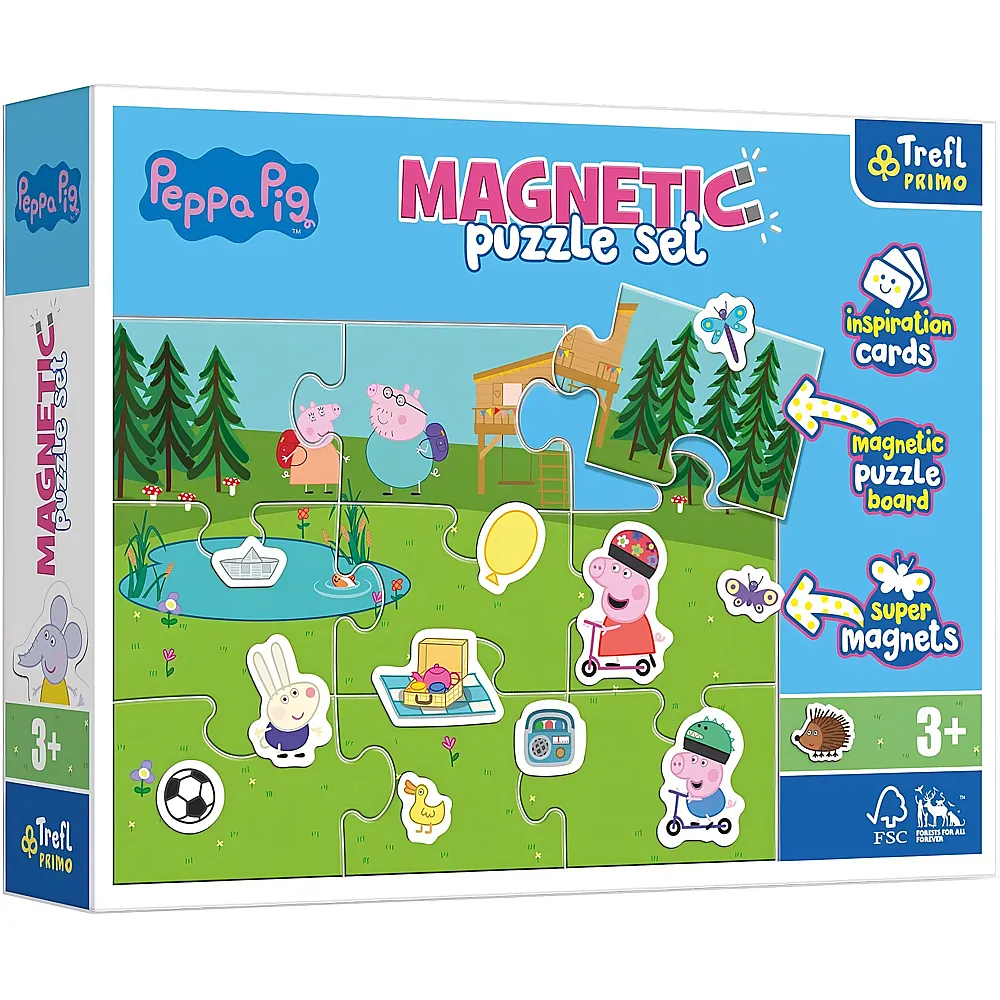 Trefl Puzzle Magnetic Puzzle Peppa Pig - 12 Teile - Puzzle 10-104 Teile