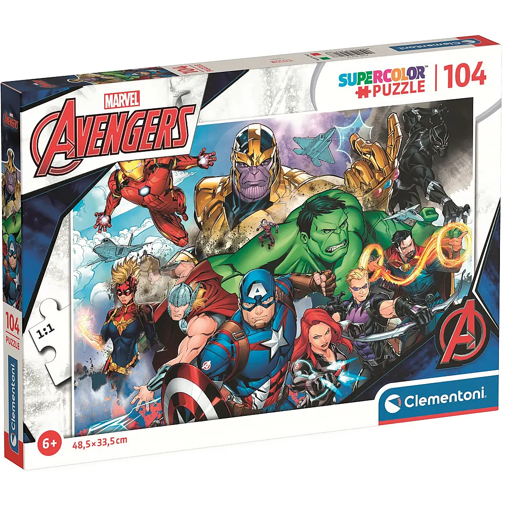 Clementoni Puzzle Supercolor Avengers 104Teile