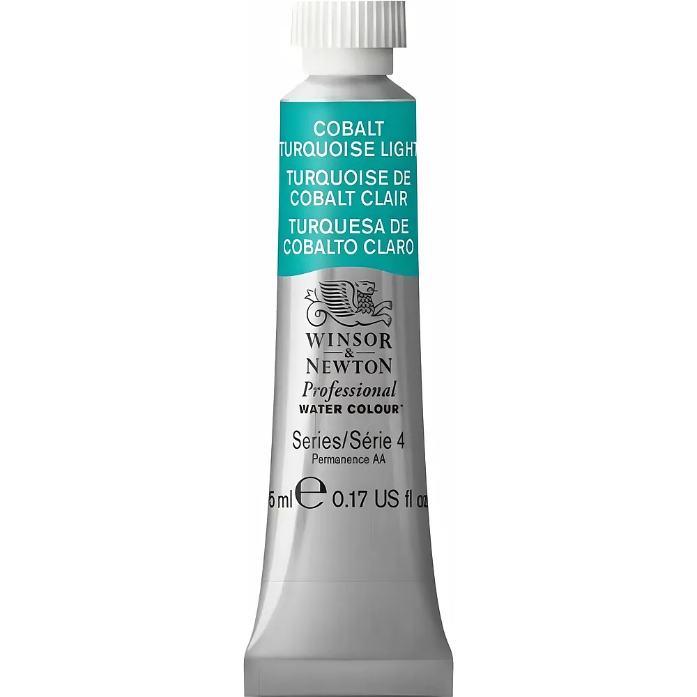 Winsor & Newton Professional Water Colour Aquarellfarbe Kobaltt�rkis Hell - 5 ml | Farbe & Kreide