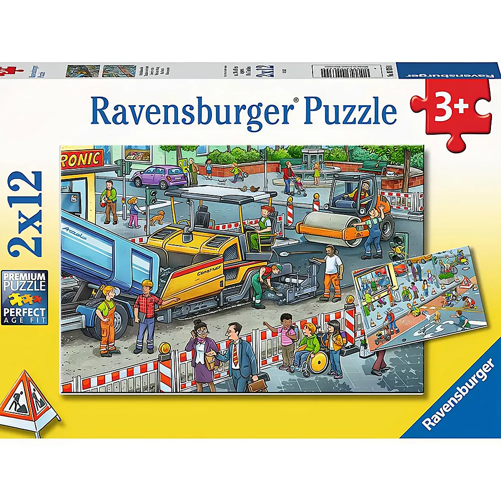 Ravensburger Puzzle Strassen-Baustelle 2x12
