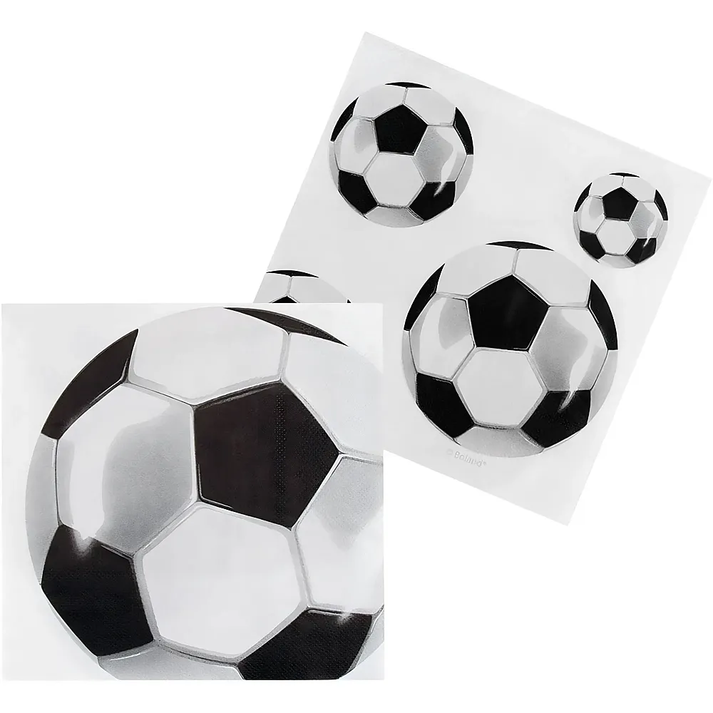 Boland Servietten Fuball - 20 Teile - Tischdeko
