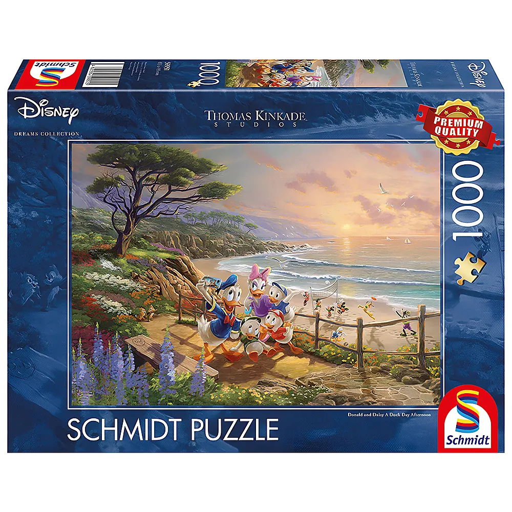 Schmidt Puzzle Thomas Kinkade Donald & Daisy A Duck Day Afternoon 1000Teile
