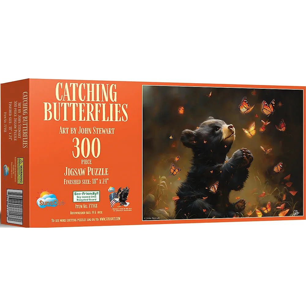 SunsOut Puzzle John Stewart Schmetterlinge fangen - 300 Teile
