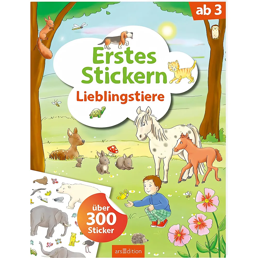 ars Edition Erstes Stickern  Lieblingstiere