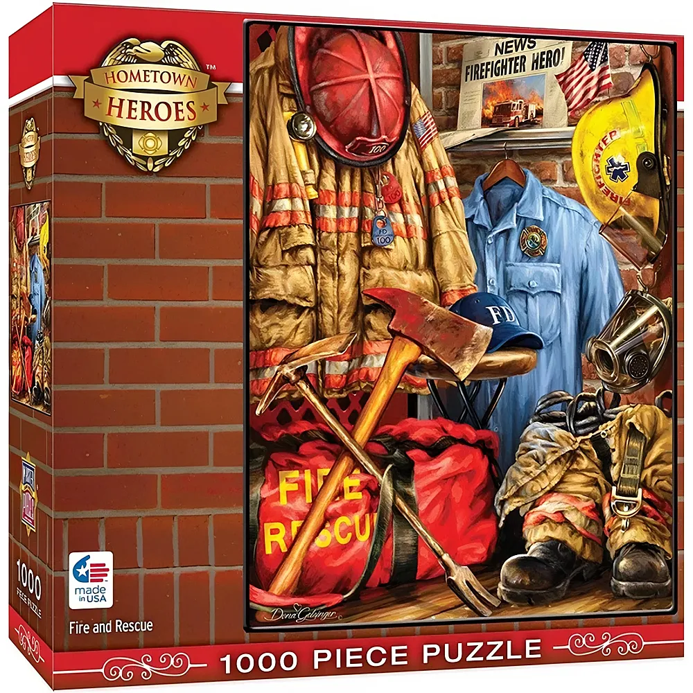 Master Pieces Puzzle Dona Gelsinger: Fire and Rescue - 1000 Teile