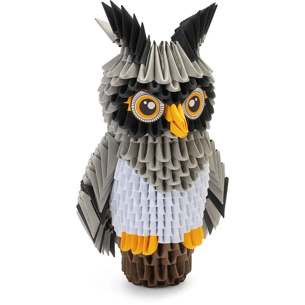 Alexander Origami 3D Eule 565 Teile, 17x10x9 cm, Anleitungsvideo, ab 8 Jahren