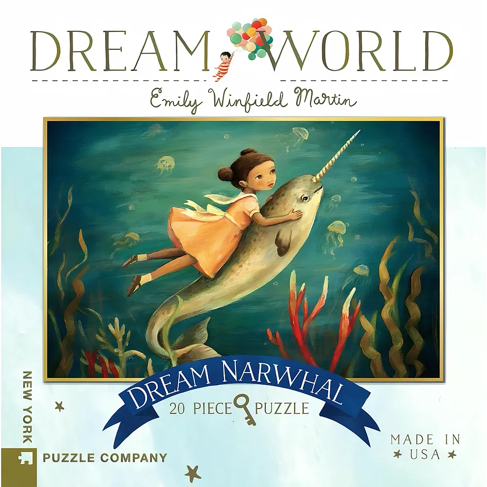 New York Puzzle Company Puzzle 100 Teile Dream World - Dream Narwhal