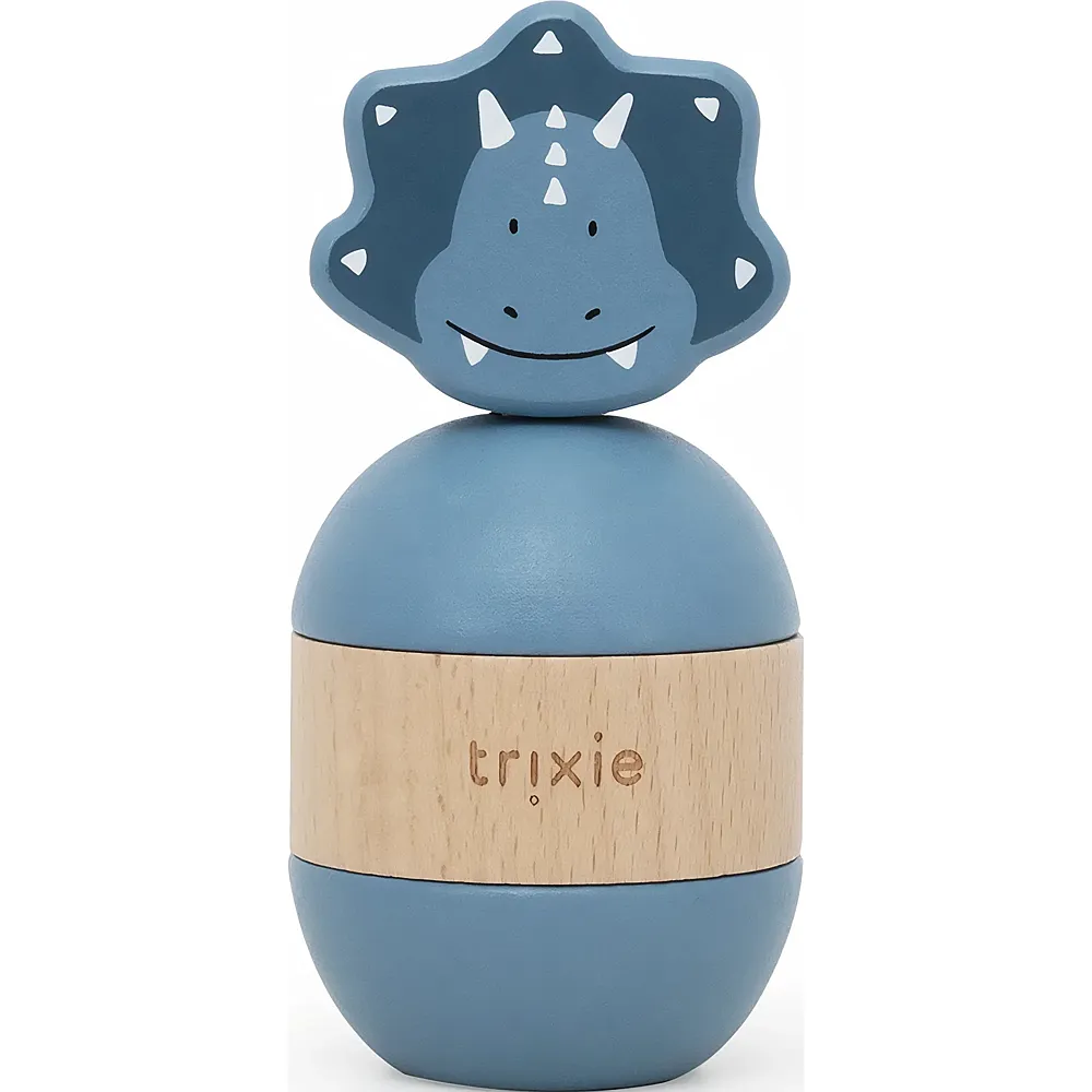 Trixie Rassel-Stapeltier aus Holz Triceratops