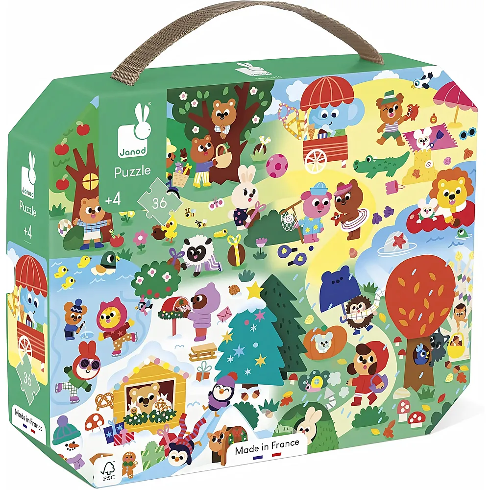 Janod Puzzle Die 4 Jahreszeiten 36Teile