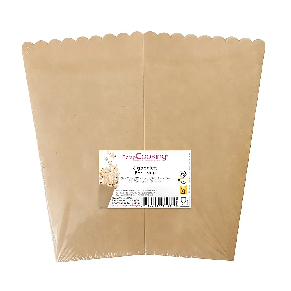 ScrapCooking Popcorn-Becher - 6 Teile