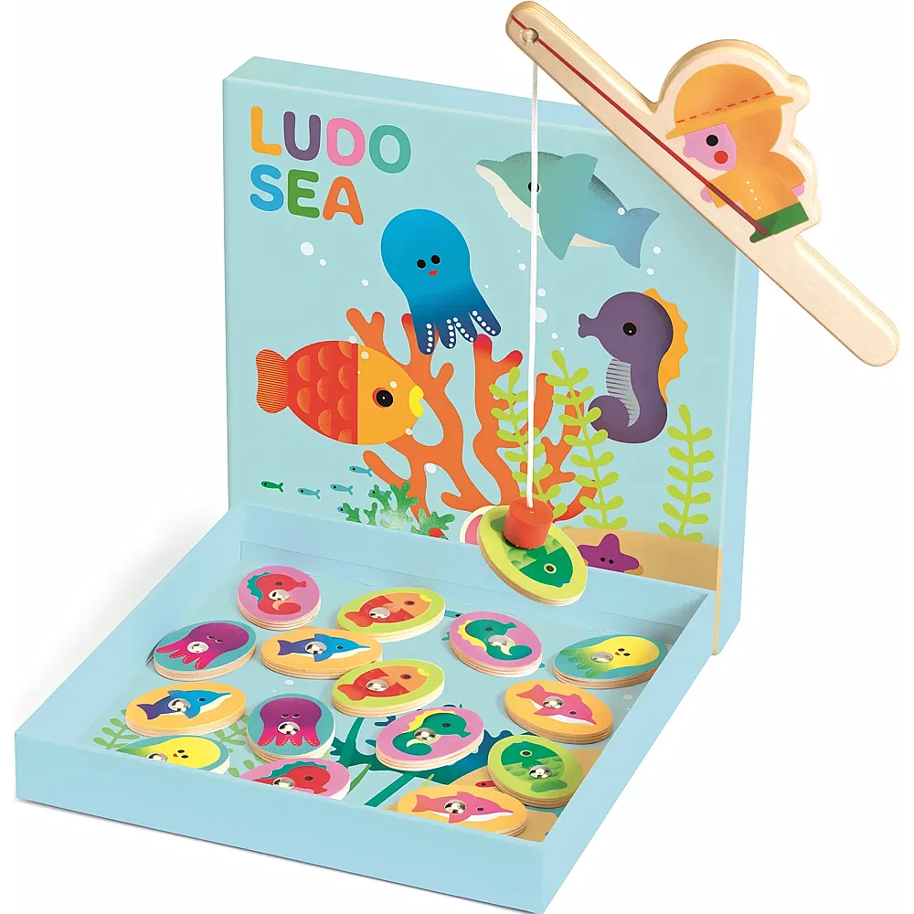 Djeco Spiele 4in1 Ludo Sea - Mehrsprachig