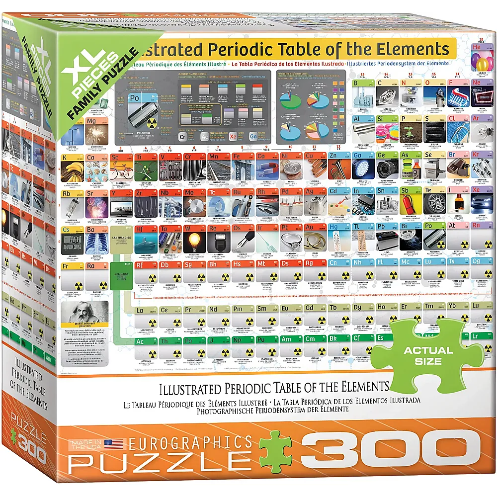 Eurographics Puzzle Illustriertes Periodensystem der Elemente - 300 Teile - Puzzle 105-300 Teile