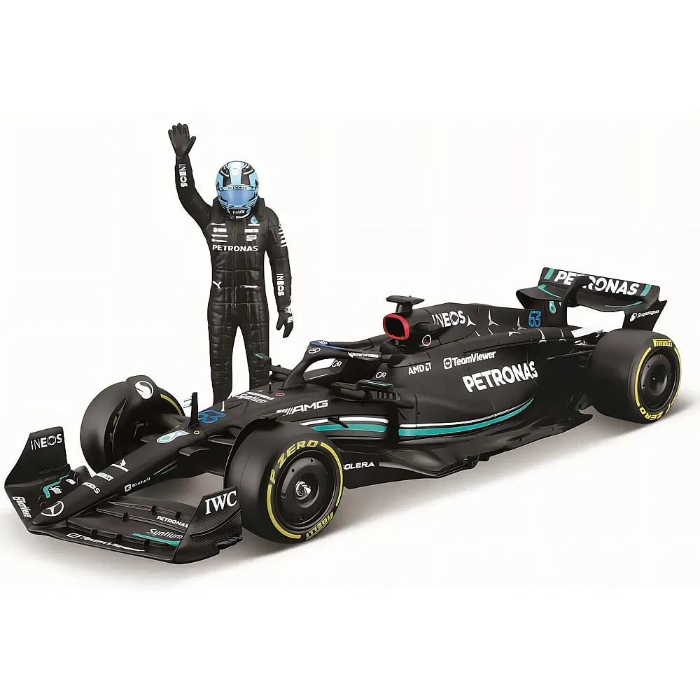 Bburago 1:24 Mercedes-AMG F1 W14 E Perf. 2023 mit Figur