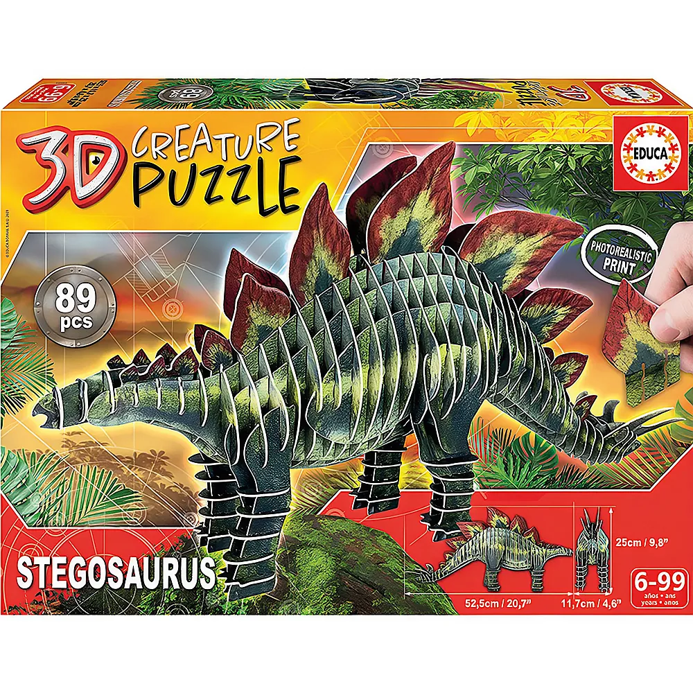 Educa Puzzle 3D Stegosaurus 89Teile