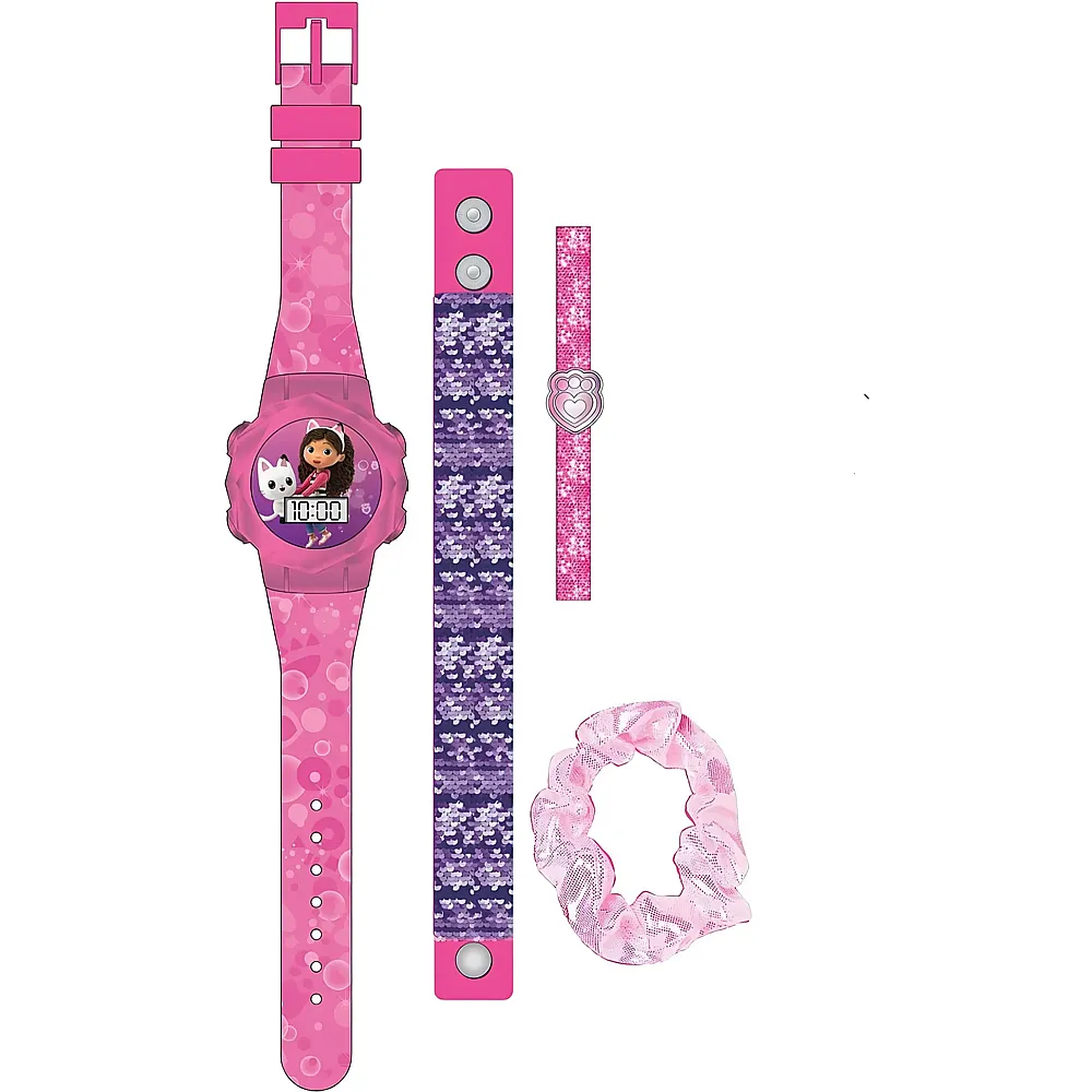 Accutime LCD Uhr Geschenkset Gabby's Dollhouse