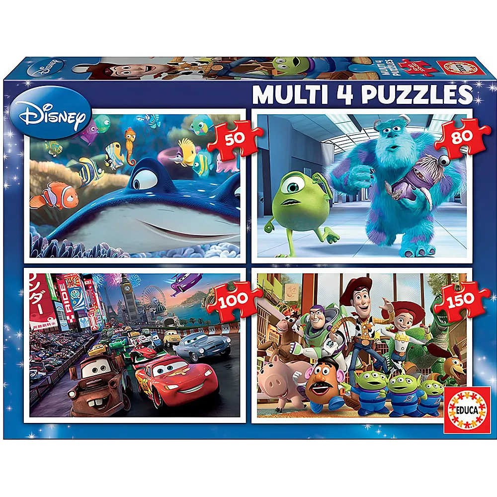 Educa Puzzle 4in1 Disney Motive 50-150Teile