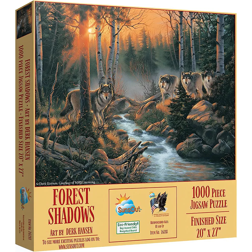 SunsOut Puzzle Derk Hansen Forest Shadows - 1000 Teile