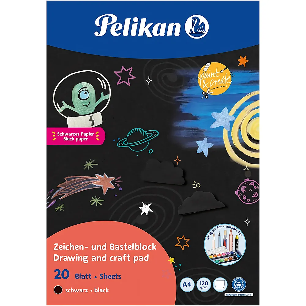Pelikan Zeichen und Bastelblock