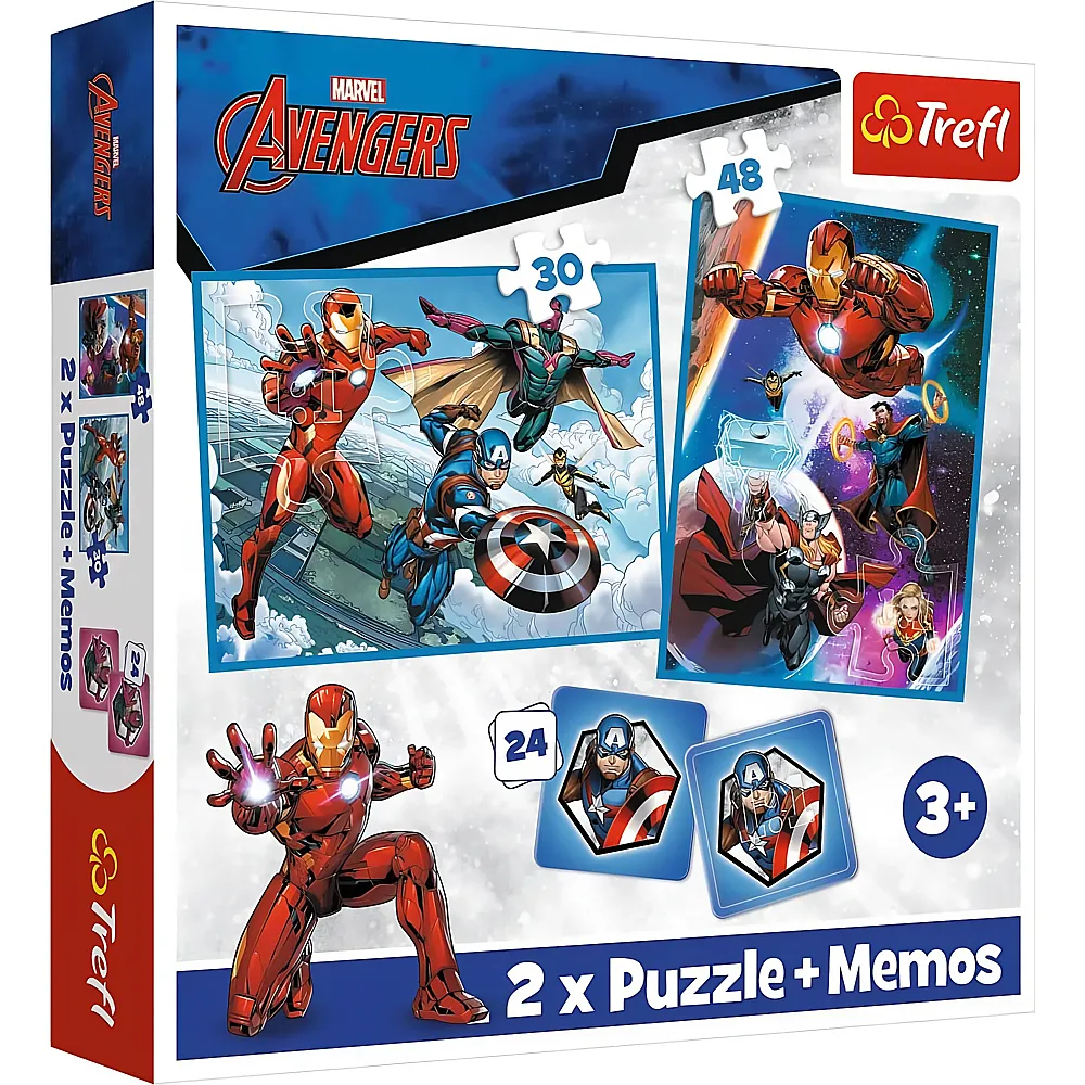 Trefl Puzzle Avengers 2in1 Avangers plus Memos