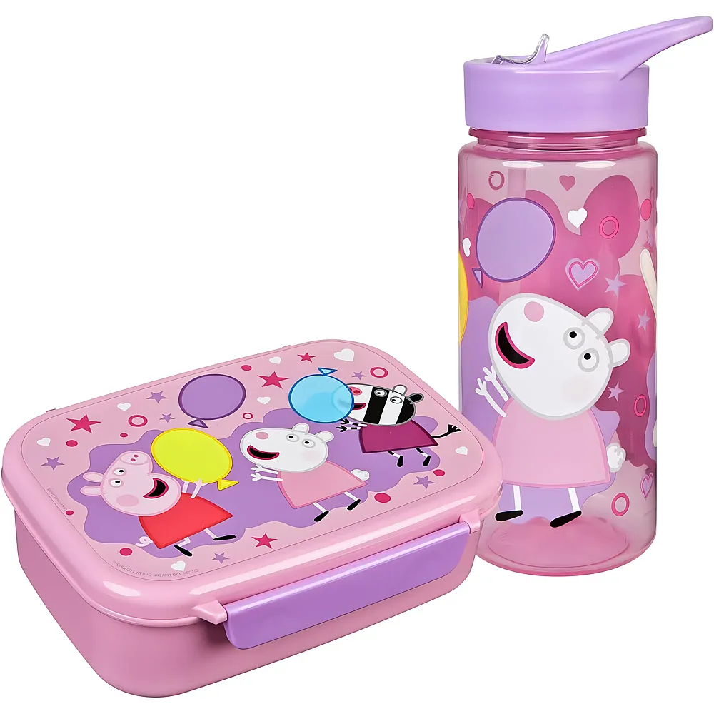 Undercover Peppa Pig Lunchbox und Trinkflasche