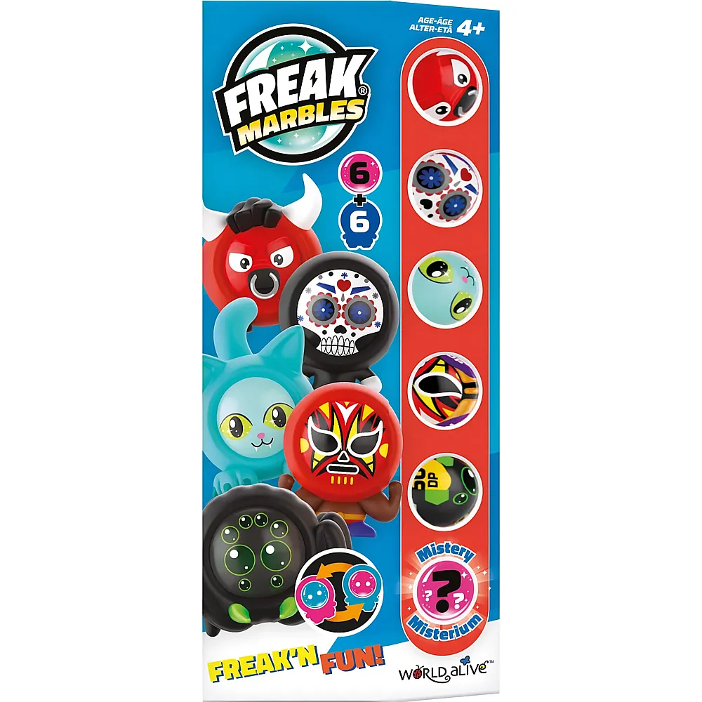 meinspielzeug - Freak Marbles Marbles & Skins rot - 6 Teile | Diverses
