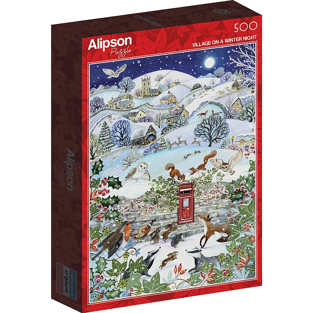 Alipson Puzzle Dorf in einer Winternacht - 500 Teile