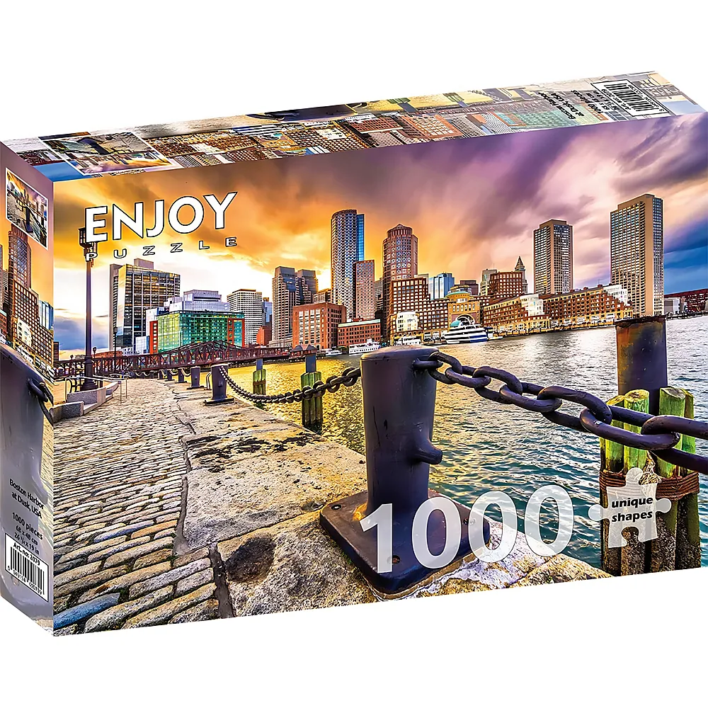 Enjoy Puzzle Boston Harbor at Dusk, USA - 1000 Teile
