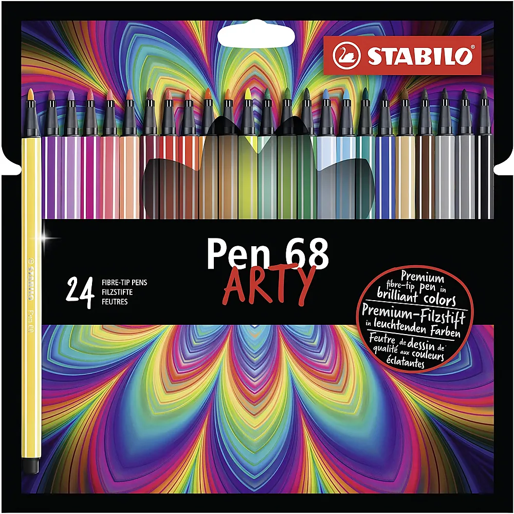 meinspielzeug - Stabilo Arty Premium-Filzstift Pen 68 24Teile | Farbe & Kreide