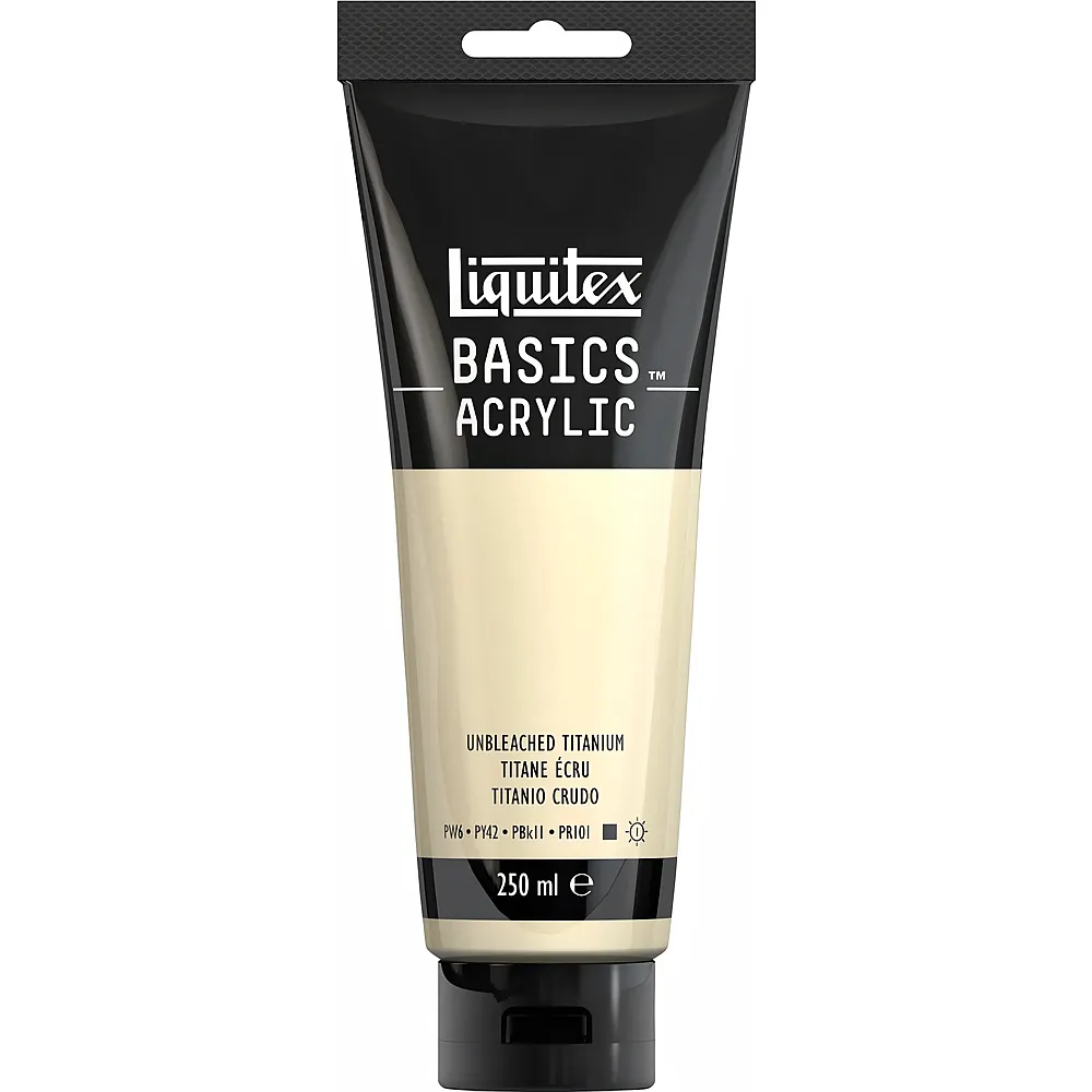 Liquitex Lqx Basics Acrylfarbe 250ml Tube Ungebleichtes Titan - Suche