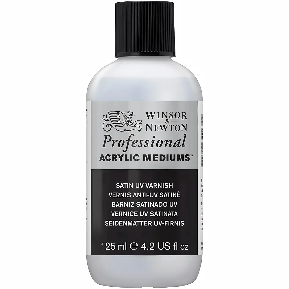 Winsor & Newton W&n Prof. Acryl Malmittel Uv-firnis Seidenmatt 125ml Flasche