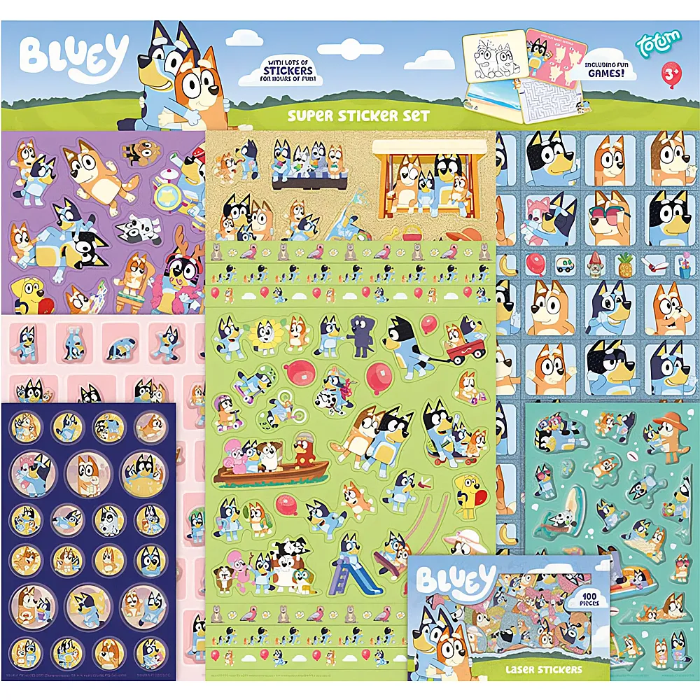 Totum Bluey Aufkleber-Set XL - Suche