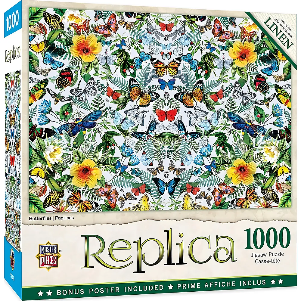 Master Pieces Puzzle Replica Butterflies 1000Teile