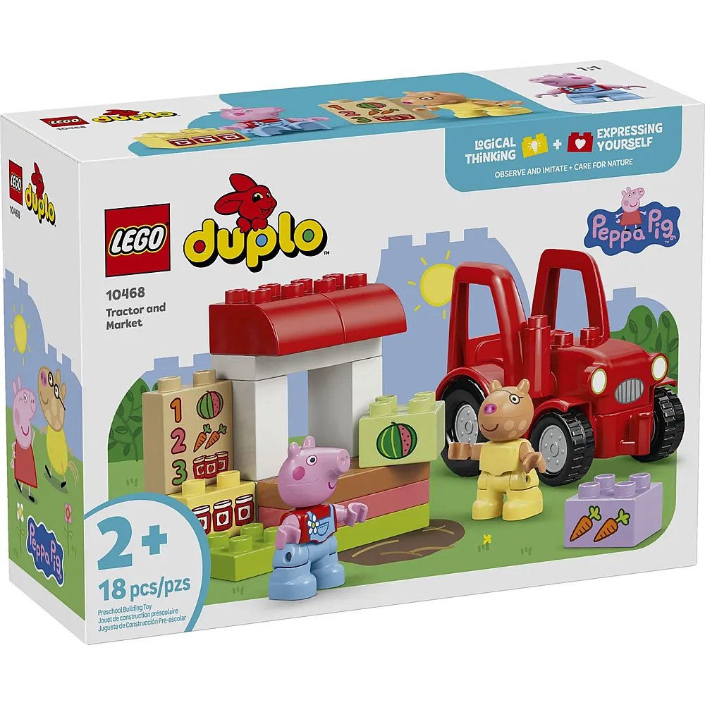 LEGO DUPLO Peppa Pig Traktor und Marktstand 10468