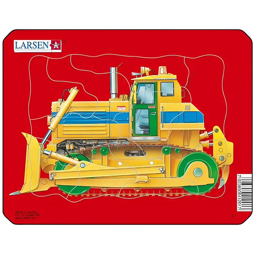 Larsen Puzzle Rahmenpuzzle - Bulldozer - Suche