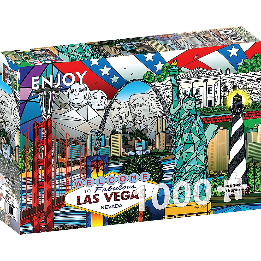 Enjoy Puzzle American Landmarks Collage - 1000 Teile