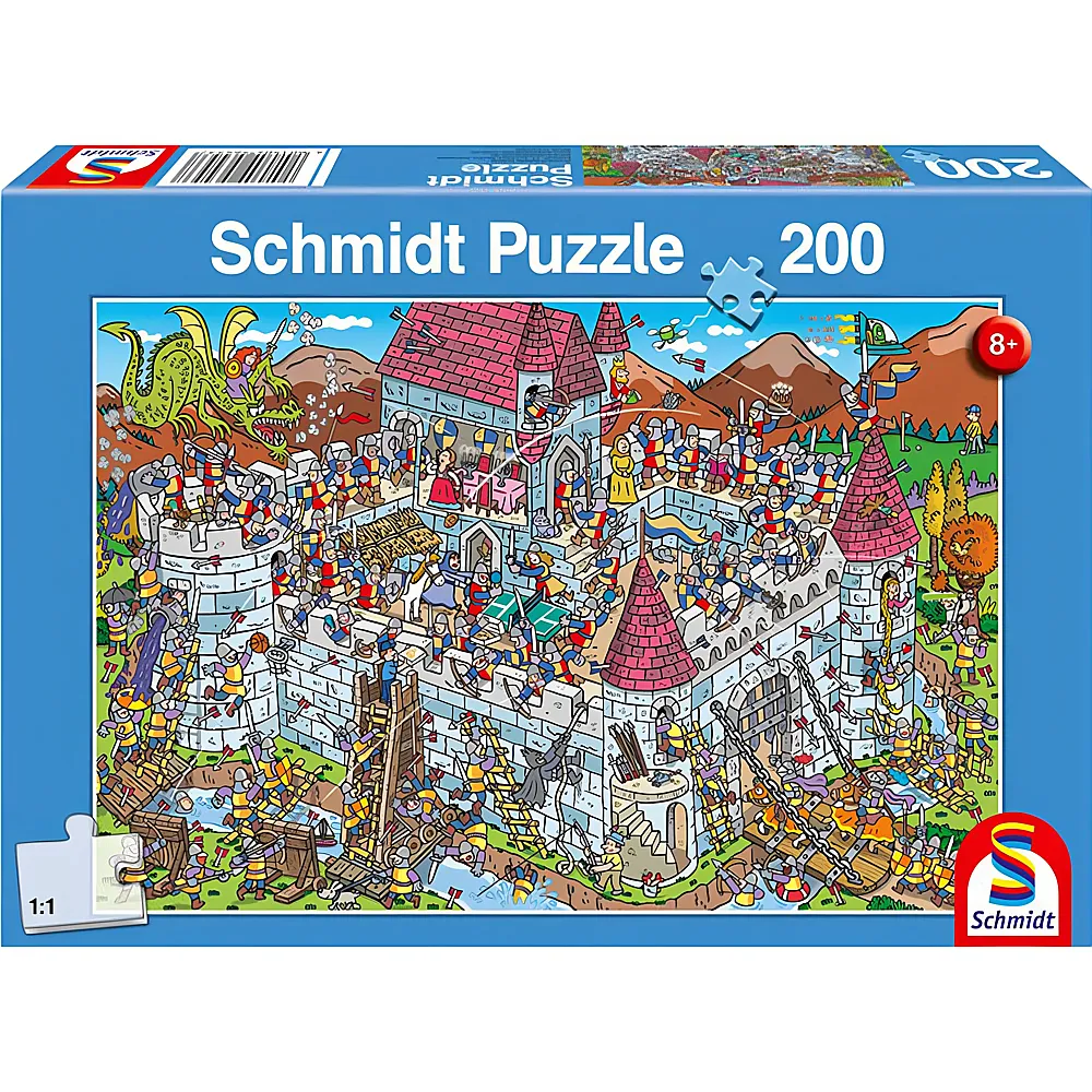 Schmidt Puzzle Blick in die Ritterburg 200Teile