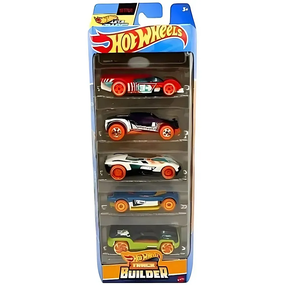 Hot Wheels Track Builder 5er Geschenkset Track Builder - 1:64 | Autos