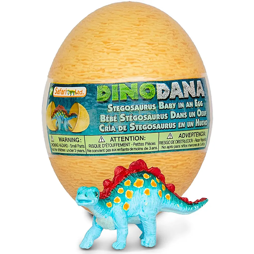 Safari Ltd. Dino Dana Stegosaurus Baby mit Ei | Dinosaurier