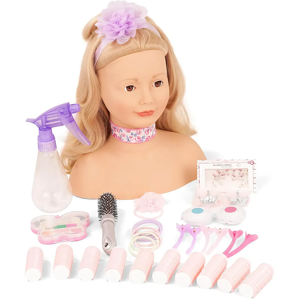 G�tz Frisier- und Schminkkopf mit Schminke und Accessoires - 58 Teile